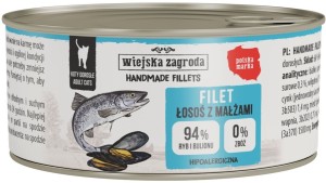 Wiejska Zagroda Kot Handmade Łosoś Małże 70g