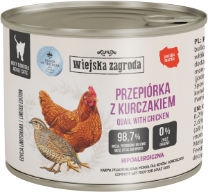 Wiejska Zagroda Kot Mokra Przepiórka Kurczak 180g