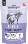 Wiejska Zagroda Kot Fileciki Sterilised Kurczak Wołowina 85g
