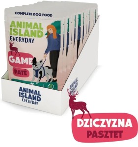 Animal Island Everyday karma mokra rasy małe Dog Pate Dziczyzna 10x150g