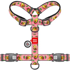 WAUDOG Szelki Nylon Guard QR 2 klamry Awokado Różowe S 15 mm 30-45cm