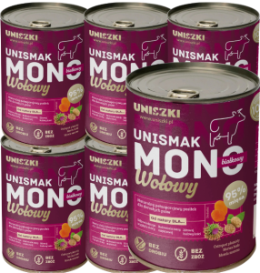 UNISZKI UNIsmak Mono Wołowina 6x400g