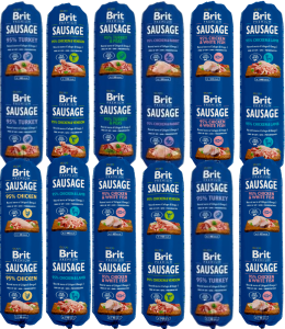 BRIT Sausage Mix smaków 12x800g